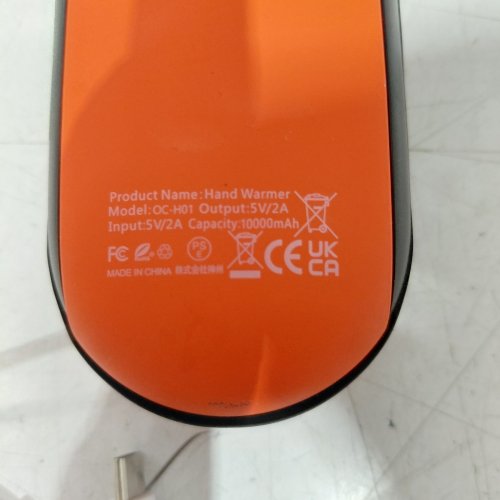 OCOOPA RECHARGEABLE HAND WARMER - ORANGE / BLACK (MODEL: OC-H01) image 3