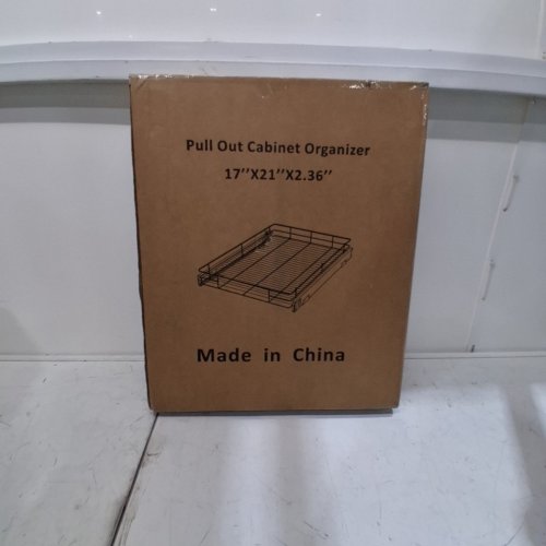 PULL OUT CABINET ORGANIZER - 17" X 21" - SILVER image 4