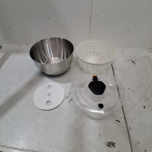 4PC MIU FRANCE STAINLESS STEEL SALAD SPINNER SET - 6 L - WHITE image 2