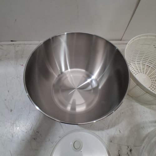 4PC MIU FRANCE STAINLESS STEEL SALAD SPINNER SET - 6 L - WHITE image 4