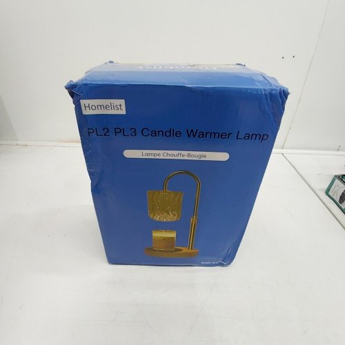 HOMELIST CANDLE WARMER LAMP - ADJUSTABLE HEIGHT 9" TO 13" - WOOD/AMBER - (MODEL: MF102-KJ) image 3