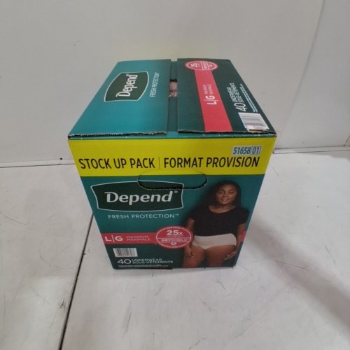 40PK WOMEN'S DEPEND FRESH PROTECTION ADULT INCONTINENCE UNDERWEAR - LARGE image 3