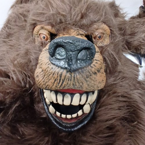 CALIFORNIA COSTUMES GRIZZLY BEAR WITH MOVEABLE JAW MASK COSTUME - OSFM - BROWN/BLACK (STYLE: 5124-097) image 3