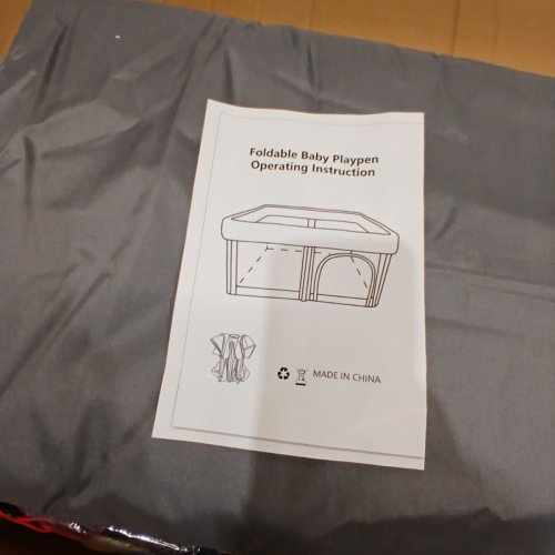 SPRX FOLDABLE PLAYPEN WITH MAT & TRAVEL BAG - 50" X 50" - GREY/ANIMALS (MODEL: BP-G1-50*50) image 4