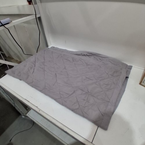 quilted lap throw blanket - 38" x 50" - grey image 2