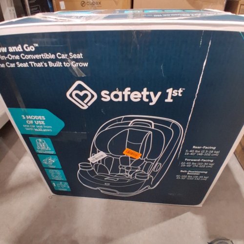SAFETY 1ST GROW AND GO 3-IN-1 CONVERTIBLE CAR SEAT - 5-100 LBS - BLACK (MODEL: 22618C-DER) image 8