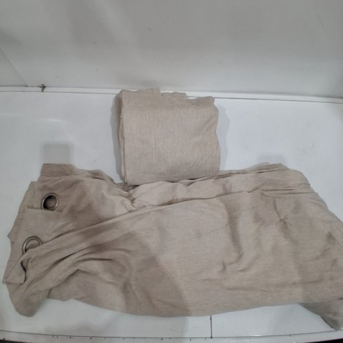 (2 PANEL) BEAUTYREST GROMMET TOP BLACKOUT CURTAIN WITH LINER - 52" X 90" - LINEN (MODEL: 6699105) image 2