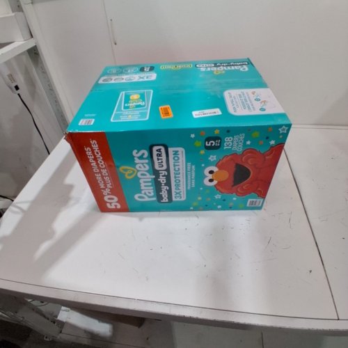 138PK PAMPERS BABY DRY ULTRA DIAPERS - SIZE 5 - ELMO SESAME STREET image 2
