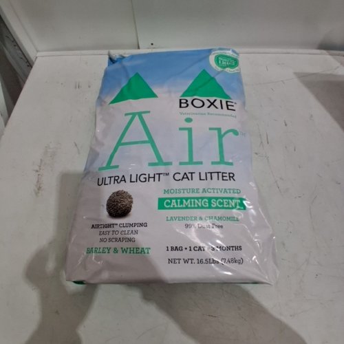 BOXIECAT AIR ULTRA LIGHT GENTLY SCENTED PREMIUM CLUMPING LITTER - PLANT BASED FORMULA - 12.4LBS - LAVENDER & CHAMOMILE image 2