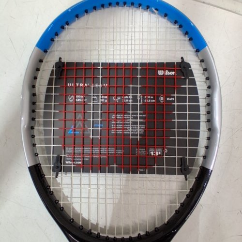 WILSON ULTRA TEAM V3 PERFORMANCE TENNIS RACKET - 4.25" GRIP - BLUE / WHITE / BLACK image 3