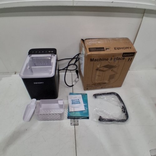 EUHOMY COUNTERTOP ICE MAKER WITH ICE SCOOP AND BASKET - MAKES 26.5LB / DAY - BLACK (MODEL: IM021-B1) image 3
