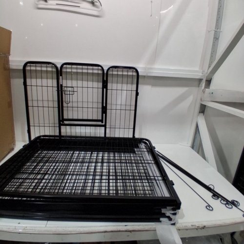 BESTPET 8-PANEL HEAVY DUTY PET PLAYPEN - OUTDOOR OR INDOOR EXERCISE PEN FOR PETS, DOGS - 24" X 30.5" EACH - BLACK (MODEL: HP2432-8-BLACK) image 2