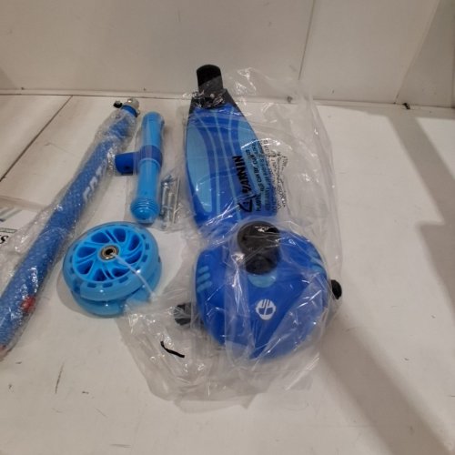GOTRAX KIDS KICK SCOOTER WITH LED LIGHTED WHEELS AND 3 ADJUSTABLE HEIGHT HANDLEBARS FOR 3+ YREAL OLD KIDS - 100LBS - BLUE (MODEL: KS1) image 5