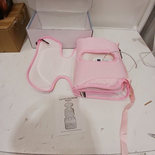 AMACOOL BABY STROLLER COOLING PAD 3D BREATHABLE CARSEAT COOLING PAD WITH 2 BUILT-IN BLOWER - PINK (MODEL: BCP01) image 3