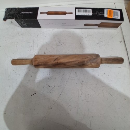 IRONWOOD ACACIA ROLLING PIN - 12" X 2.75" - BROWN (MODEL: 28996) image 2