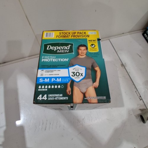 44PK MEN'S DEPENDS FRESH PROTECTION UNDERWEAR - SMALL/MEDIUM image 2