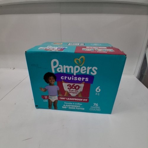 76PK PAMPERS CRUISERS 360° 100% LEAKPROOF GAP-FREE FIT DIAPERS - SIZE 6 image 2