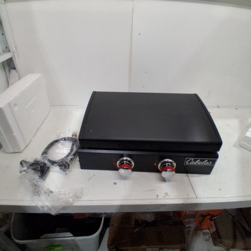 BPS 2-BURNER TABLETOP GRIDDLE BBQ - 24,000BTU - 21.7" X 13.9" - BLACK/SILVER (MODEL: CABTTGRD-2) image 2