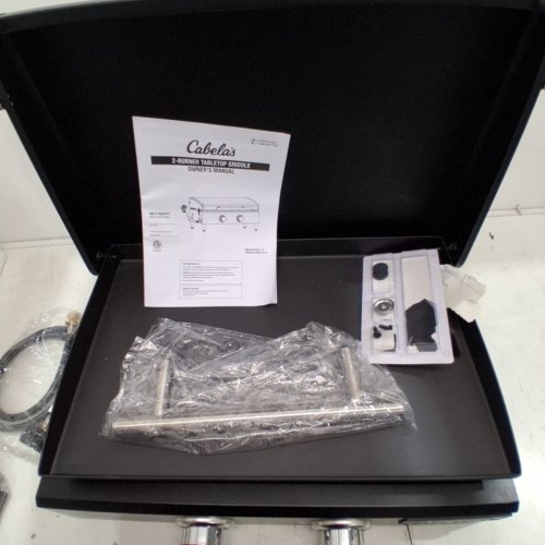 BPS 2-BURNER TABLETOP GRIDDLE BBQ - 24,000BTU - 21.7" X 13.9" - BLACK/SILVER (MODEL: CABTTGRD-2) image 4