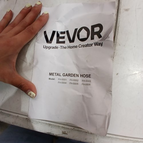 VEVOR METAL GARDEN HOSE - 150FT - SILVER/ORANGE (MODEL: FHSS-01) image 2