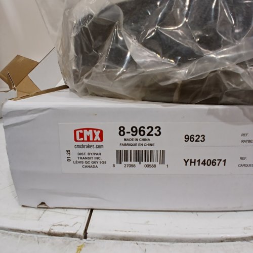 4PC CMX REAR BRAKE DRUMS AND TOP QUALITY DRUM SHOES - SILVER (MODEL: 8-9623 / NB-658B) image 3
