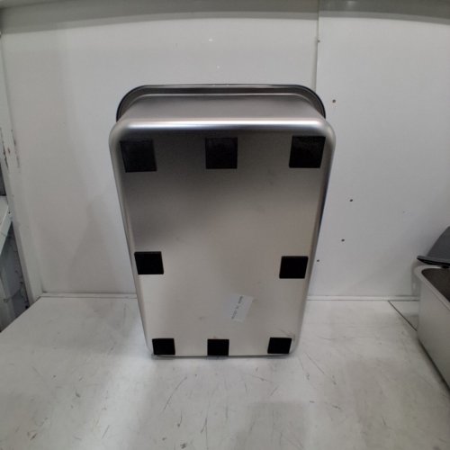 TEVILA STAINLESS STEEL LITTER BOX WITH HIGH SIDES SHIELD AND SCOOP - 12" X 21" - LIGHT GREY image 4