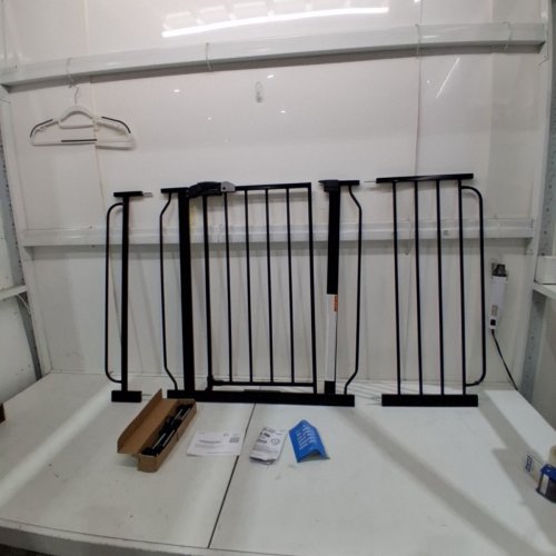 REGALO EASY STEP EXTRA WIDE METAL SAFETY GATE - 30" X 29" - 49" - BLACK (MODEL: 1164EBDS) image 2