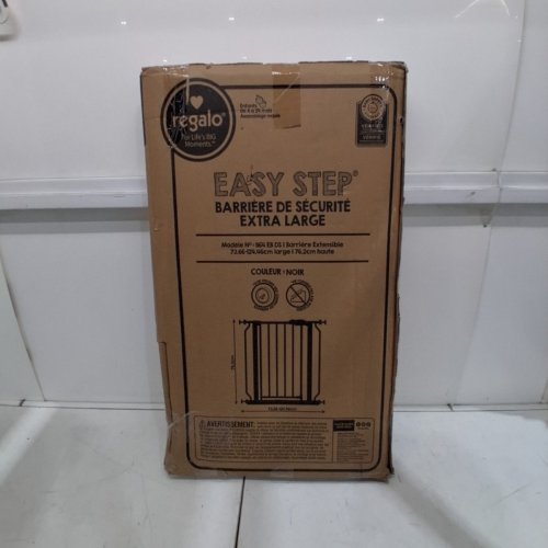 REGALO EASY STEP EXTRA WIDE METAL SAFETY GATE - 30" X 29" - 49" - BLACK (MODEL: 1164EBDS) image 5