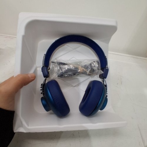 HOUSE OF MARLEY POSITIVE VIBRATION 2 WIRELESS BLUETOOTH OVER-EAR HEADPHONES WITH MIC AND 40MM DYNAMIC DRIVERS - BLUE DENIM (MODEL: EM-JH133-DN) image 2