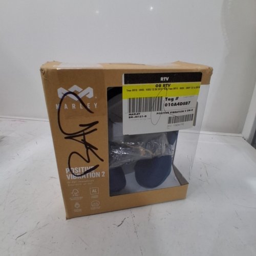 HOUSE OF MARLEY POSITIVE VIBRATION 2 WIRELESS BLUETOOTH OVER-EAR HEADPHONES WITH MIC AND 40MM DYNAMIC DRIVERS - BLUE DENIM (MODEL: EM-JH133-DN) image 4