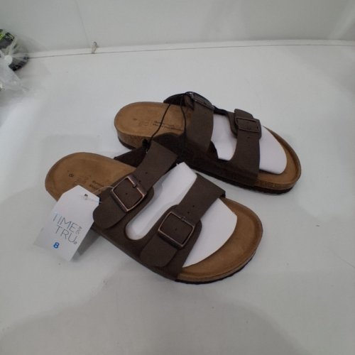 WOMEN'S TIME AND TRU MEMORY FOAM SANDALS - SIZE 8 - BROWN (STYLE: 29RANDIY25) image 3