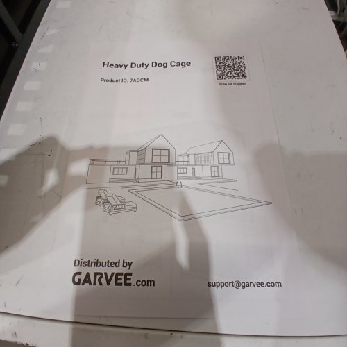 GARVEE HEAVY DUTY DOG CAGE - 150LB MAX - BLACK (ITEM: 7AGCM) image 2