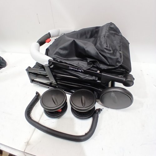PYLE JOVIAL LIGHTWEIGHT FOLDING BABY STROLLER - BLACK (MODEL: CA-JPC20BK) image 2