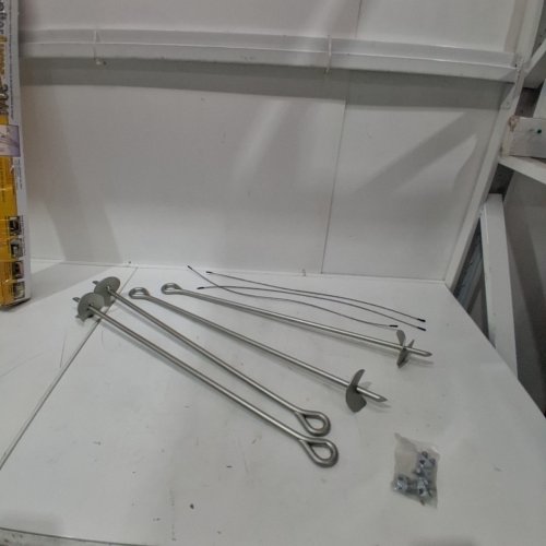SHELTERLOGIC REUSABLE HEAVY DUTY STEEL AUGER FOR SECURING SHELTERS - 30" - SILVER - (MODEL: 10075) image 2