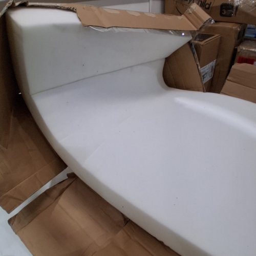 HIGH DENSITY FOAM CAMPING COT/BED MATTRESS TOPPER - 25" X 70" X 4" - WHITE image 2