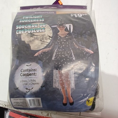 2PC WOMEN'S PARTYHOLIC TWILIGHT SORCERESS COSTUME - MEDIUM (8-10) - BLACK/GREY (STYLE: 50153M) image 2
