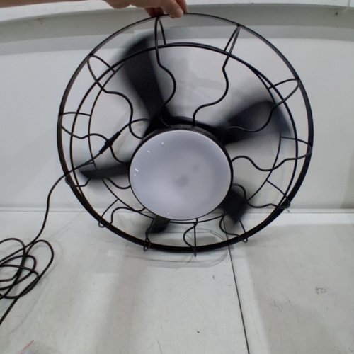 HOMLIT 5-BLADE WATERPROOF CAGE CEILING ELECTRIC FAN - 12" - BLACK image 6