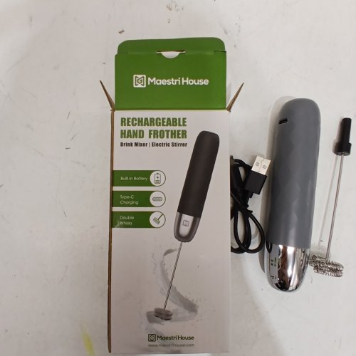 MAESTRI HOUSE RECHARGEABLE HAND FROTHER - GRAY image 3
