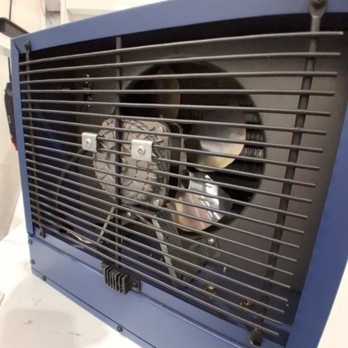 TEMPWARE 7500W ELECTRIC GARAGE HEATER, DIGITAL FAN-FORCED CEILING MOUNT SHOP HEATER WITH FULL-FUNCTION REMOTE, 240-VOLT HARDWIRED 12-HOUR TIMER - BLUE (MODEL: TW7500ER) image 2