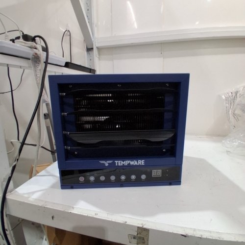 TEMPWARE 7500W ELECTRIC GARAGE HEATER, DIGITAL FAN-FORCED CEILING MOUNT SHOP HEATER WITH FULL-FUNCTION REMOTE, 240-VOLT HARDWIRED 12-HOUR TIMER - BLUE (MODEL: TW7500ER) image 5