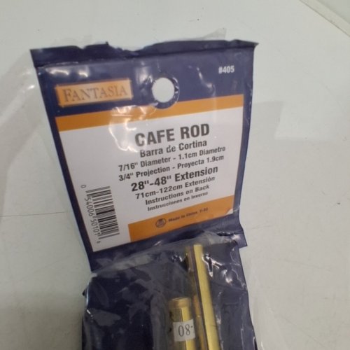 FANTASIA CAFE DECORATIVE WINDOW CURTAIN ROD AND MOUNTING HARDWARE - 28"-48" - GOLD (MODEL: 405) image 3