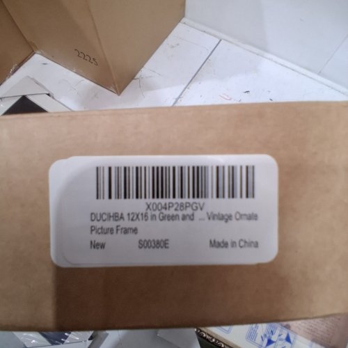 2PK DUCIHBA ORNATE PICTURE FRAME - 12" X 16" MATTED TO 9" X 12" - GREEN / SILVER image 4