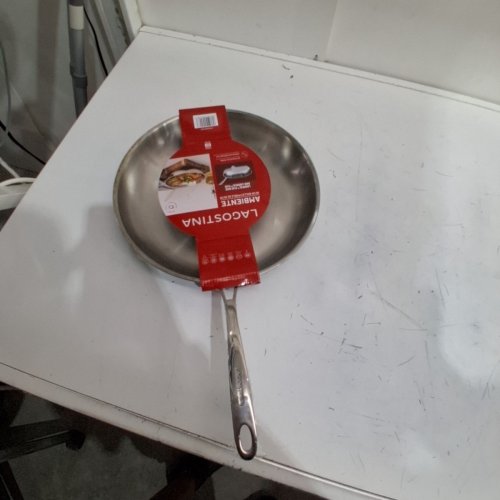 LAGOSTINA STAINLESS STEEL SKILLET - 10.2" - SILVER (MODEL: 9100050409) image 4