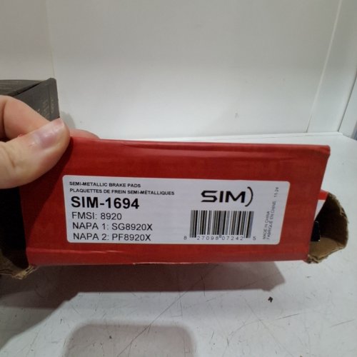 4PC DS-ONE FRONT COATED DRILLED SLOTTTED DISC BRAKE ROTORS & SIM DISC BRAKE PADS FOR SELECT MODELS - CAST IRON (MODEL: DS1-981775) image 3