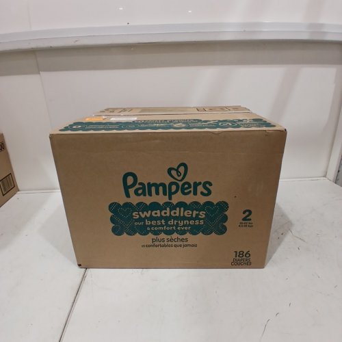 186PK PAMPERS SWADDLERS DISPOSABLE DIAPERS - SIZE 2 image 3