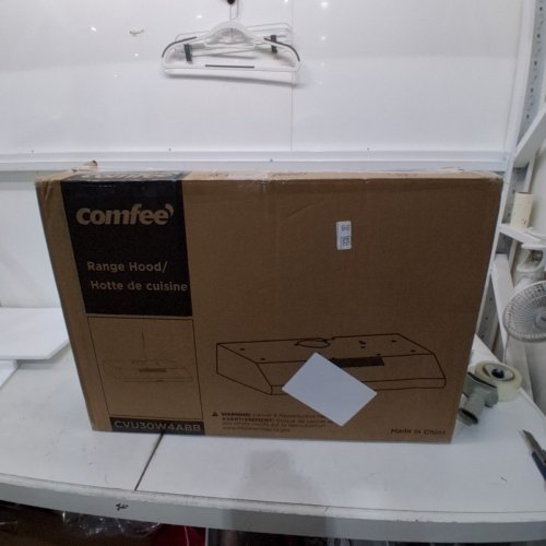 COMFEE' UNDER CABINET DUCTED/DUCTLESS CONVERTIBLE SLIM VENT RANGE HOOD, WITH 3 SPEED EXHAUST FAN AND 2 LED LIGHTS-30" -BLACK-(MODEL:CVU30W4ABB) image 7