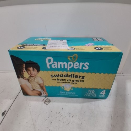 116PK PAMPERS SWADDLERS 360 LEAKPROOF DISPOSABLE BABY DIAPERS - SIZE 4 (15LBS- 34LBS)LBS) image 2