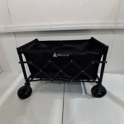 HIKENTURE WAGON CART FOLDABLE WITH ALL-TERRAIN WHEELS - 100KG - BLACK image 2