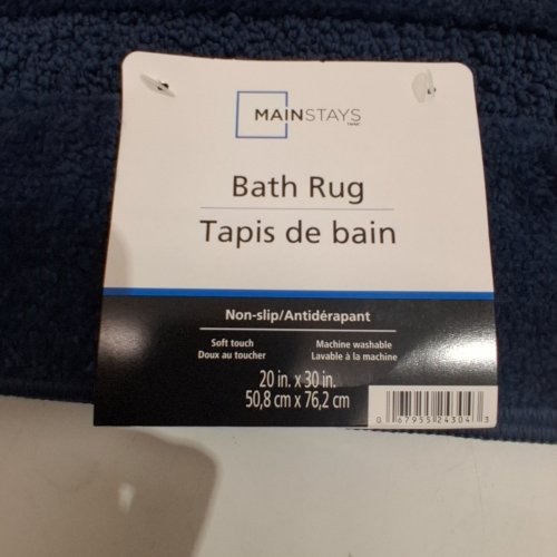 MAINSTAYS BATH RUG - 20" X 30" - NAVY image 2