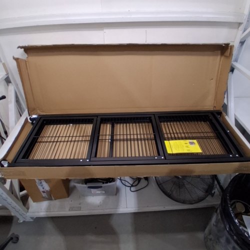 ORIGAMI FOLDING 4-TIER STEEL WIRE SHELF FRAME WITH WHEELS - 36" X 21" X 60" - BLACK - (MODEL: R5-06W) image 3